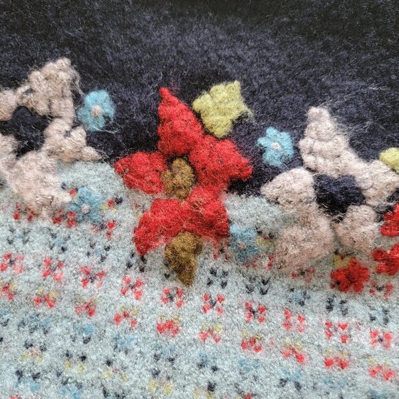 Vintage Arizona Jean Women M Fuzzy Floral Sweater Vest NWT 90s Y2K Cottagecore - Picture 10 of 10